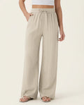 Nora | Wide-Leg Linen-Feel Trousers in KIM London product styling