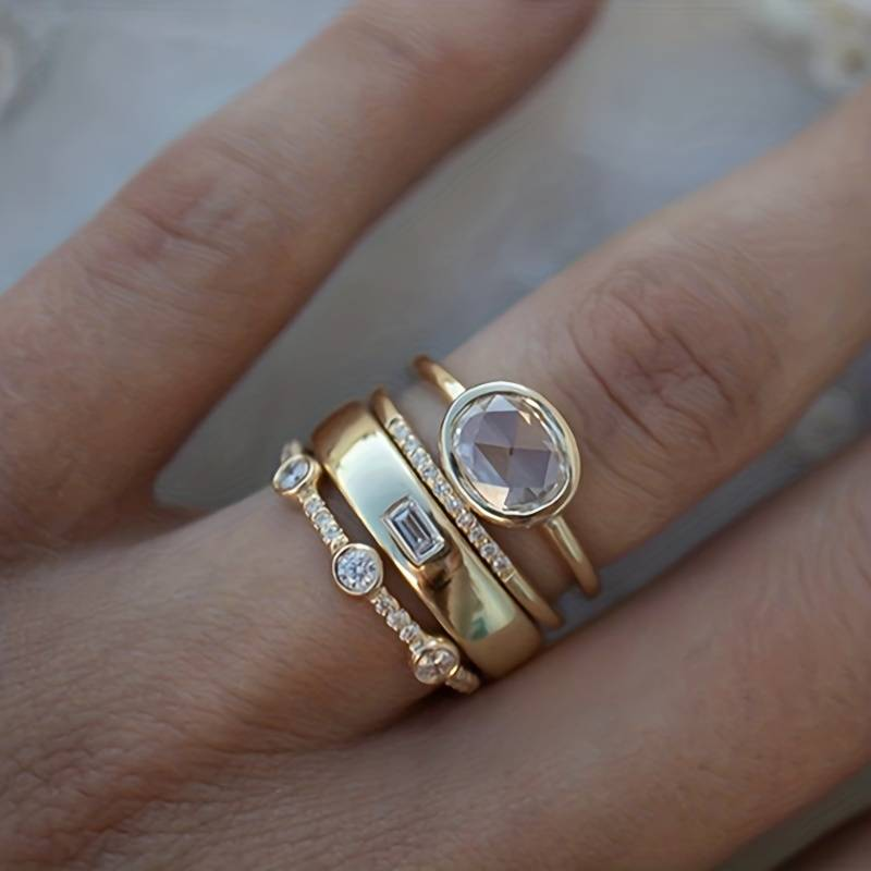 Gold & Zirconia | Ring Set