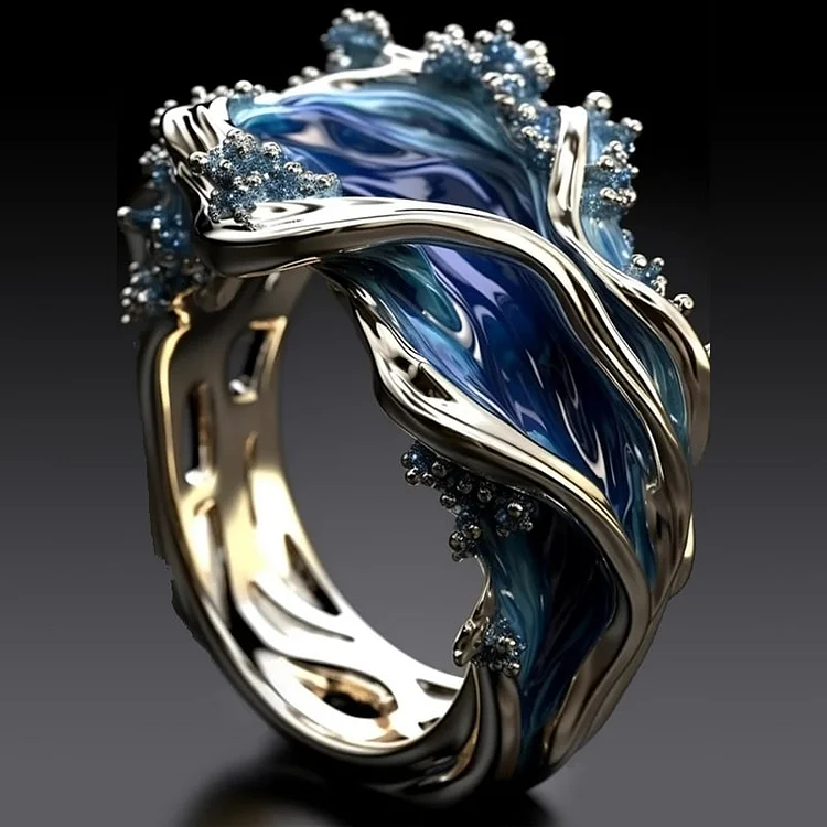 Gold Ocean Wave | Ring