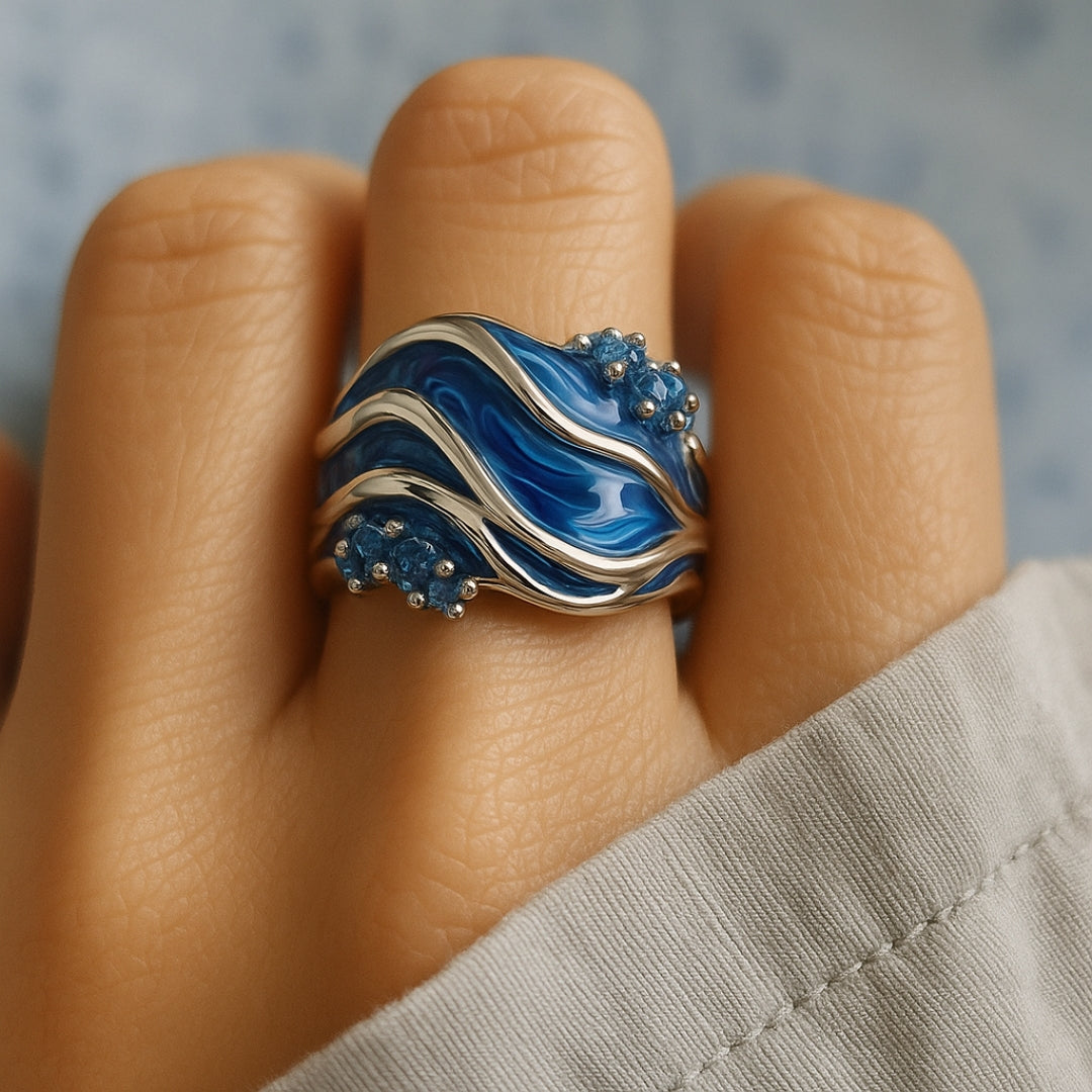 Gold Ocean Wave | Ring