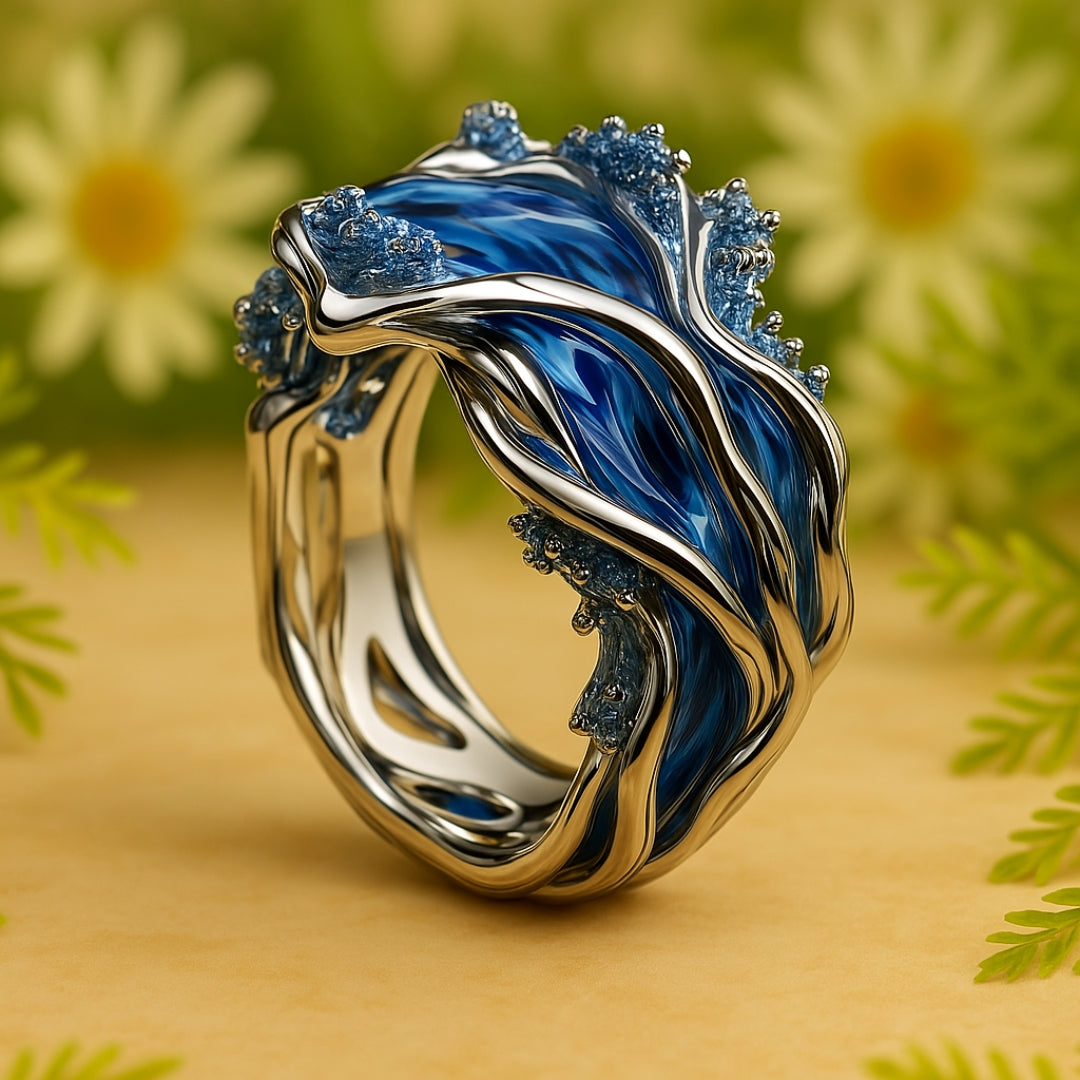 Gold Ocean Wave | Ring