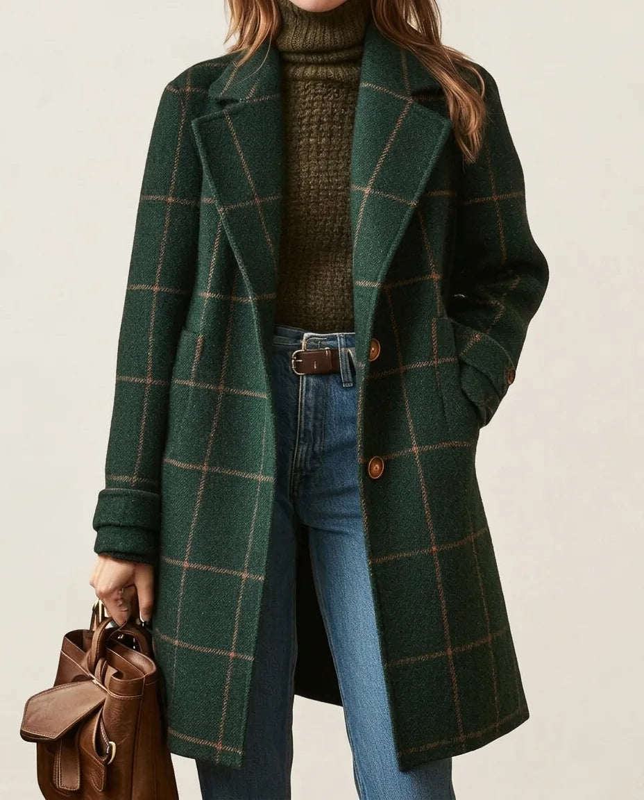 Izabela | Checked Coat in KIM London product styling