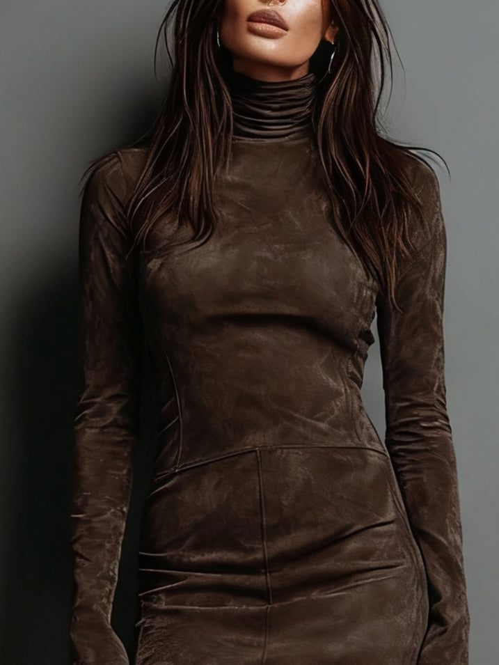 Vespor | Vintage Turtleneck Mini Dress