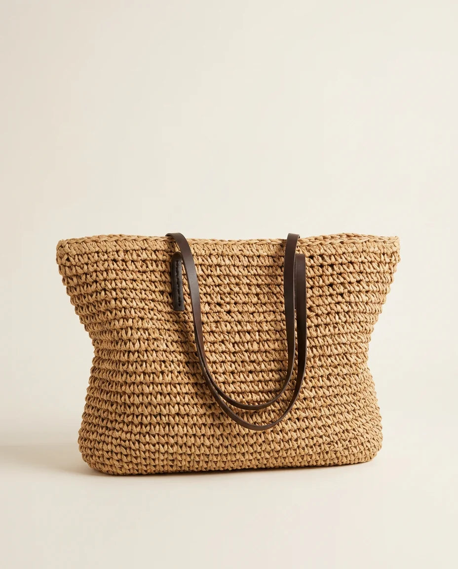 Large Woven Tote Bag in KIM London product styling