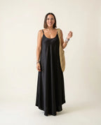 Livia | Long Slip Dress in KIM London product styling