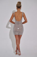 Petra | Silver Mini Dress