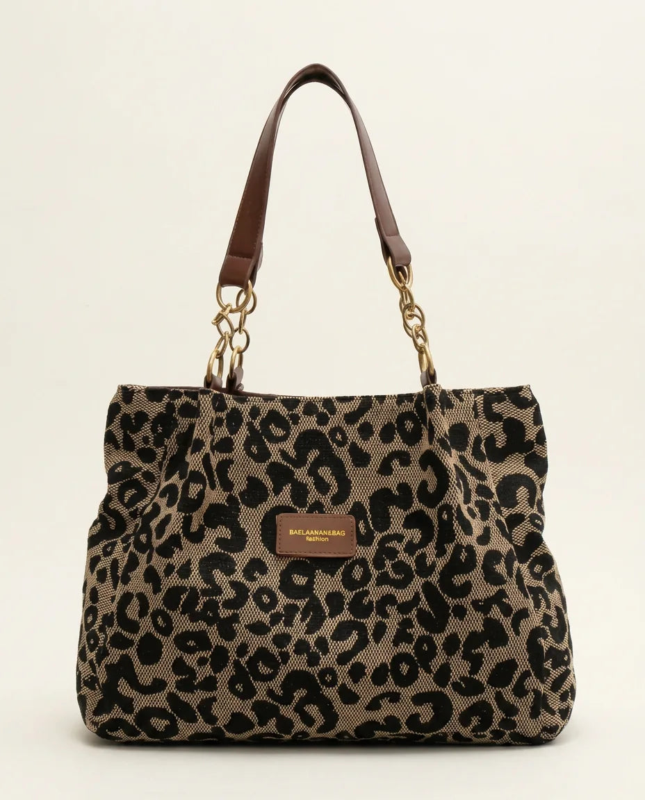 Tavira | Leopard Charm Tote in KIM London product styling