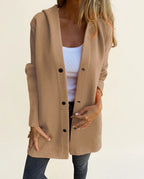 Vionne | Hoodie Jacket with Buttons in KIM London product styling