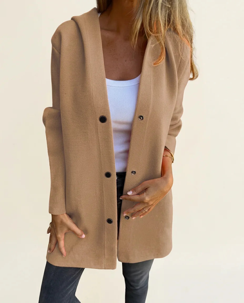 Vionne | Hoodie Jacket with Buttons in KIM London product styling
