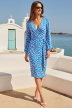 Lucienne | Fleck-Print Wrap Midi Dress - product image 1