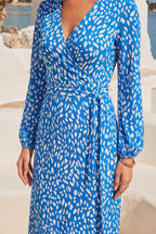 Lucienne | Fleck-Print Wrap Midi Dress - product image 3